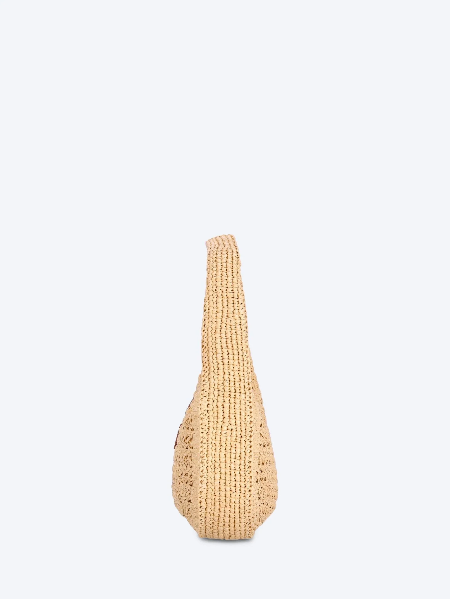 Raffia effect woven hobo bag - Image 3