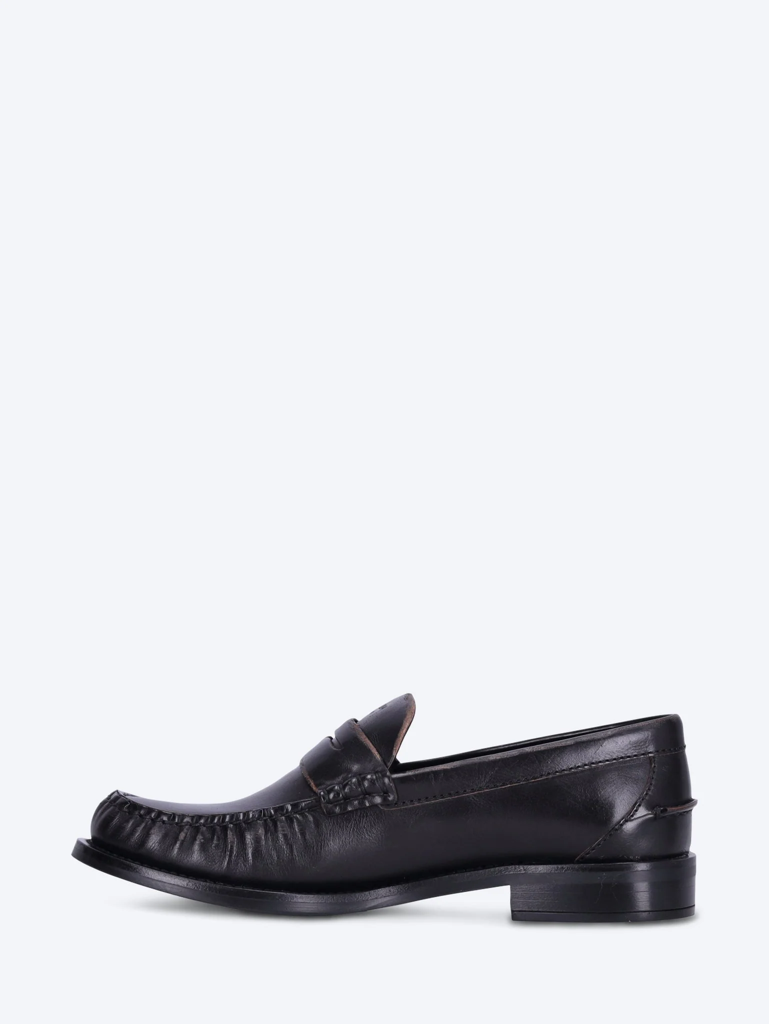 Calf old leather loafers - Image 4
