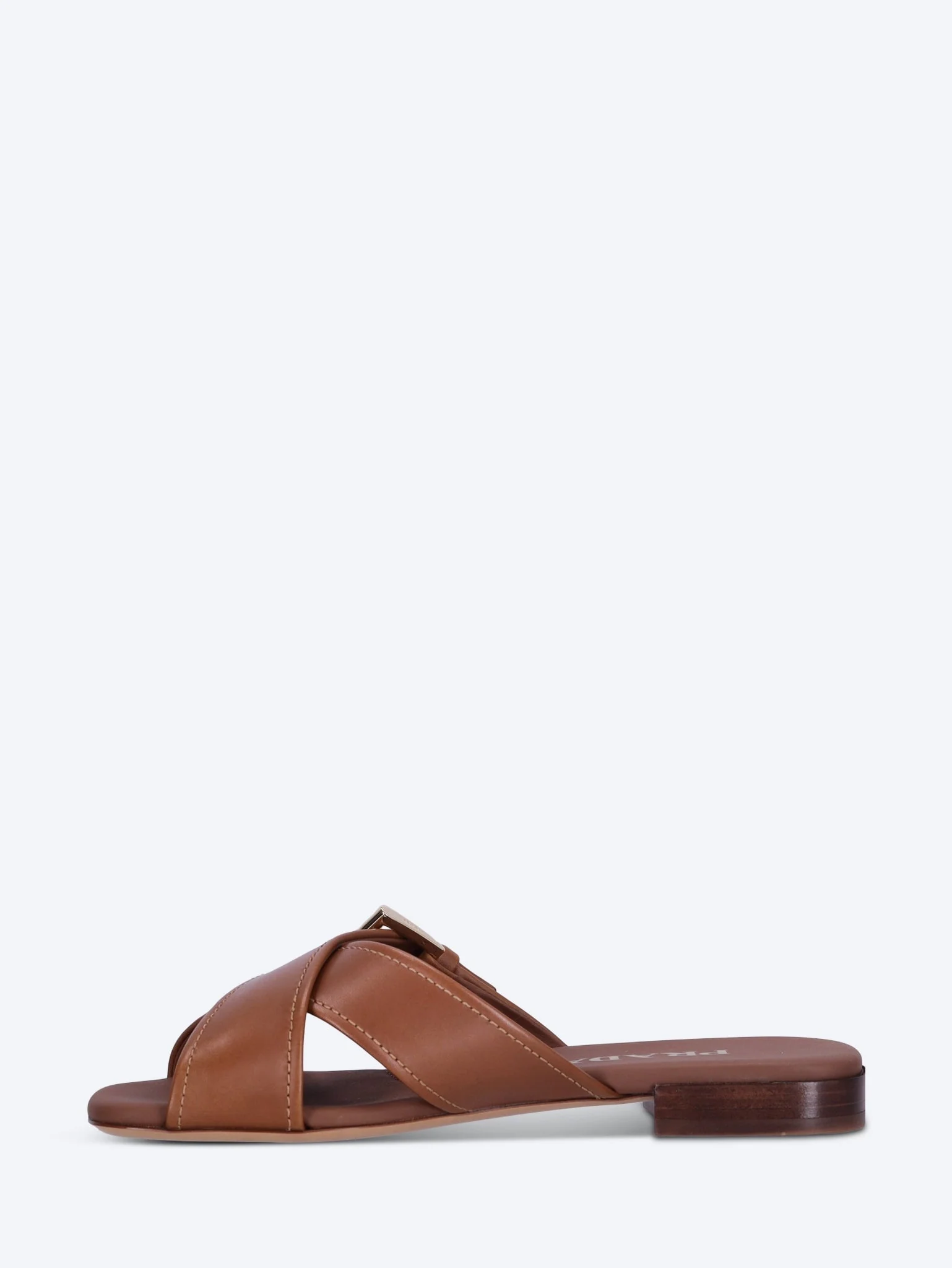 Leather crisscross slides - Image 4