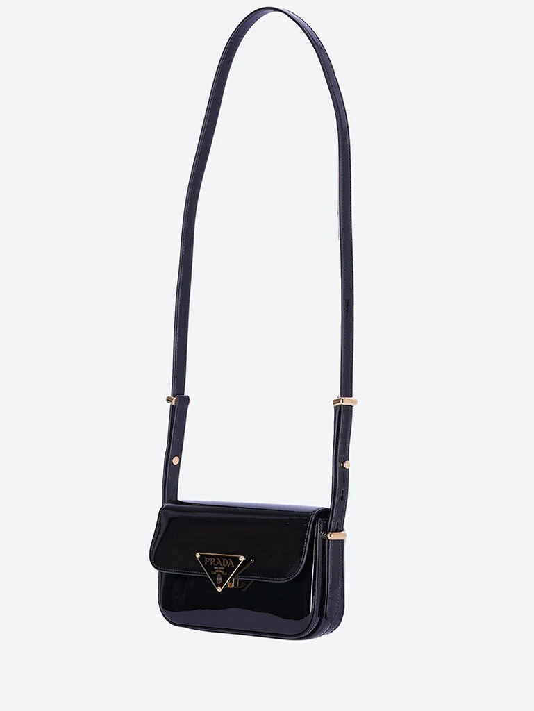 Patent leather shoulder bag with flap - Image 2