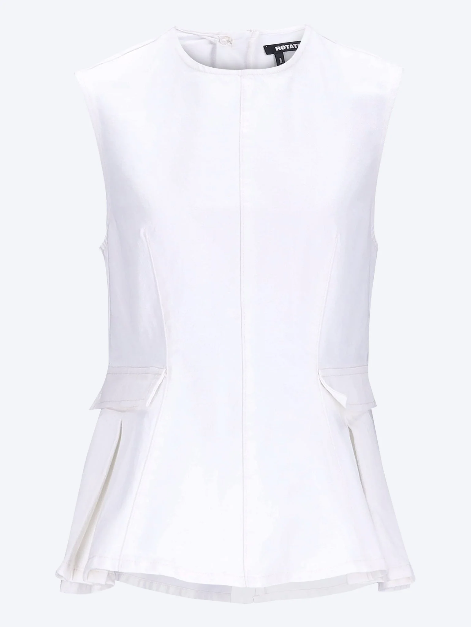 Peplum denim top