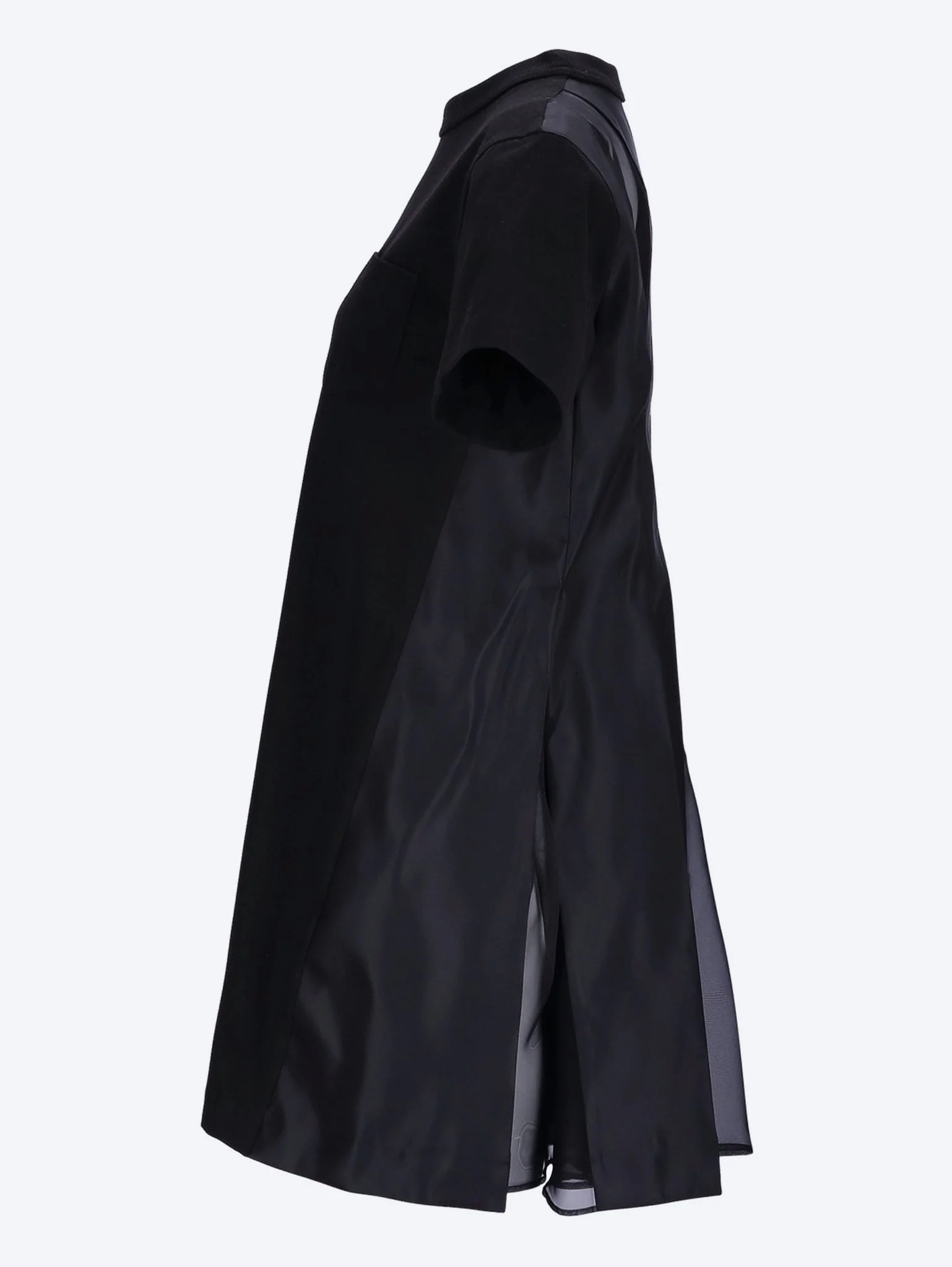 Cotton jersey x nylon twill dress - Image 2