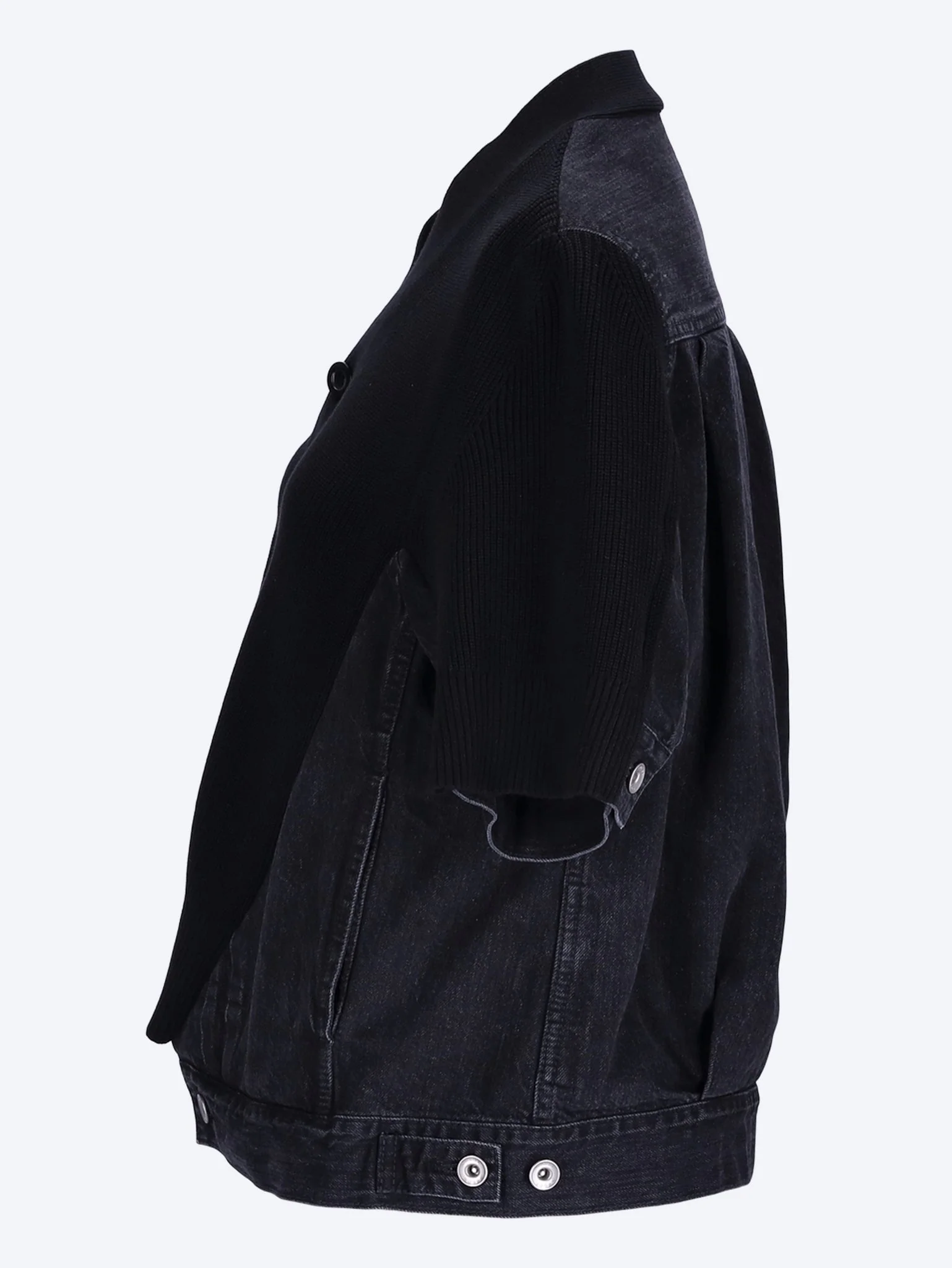 Denim x knit cardigan - Image 2