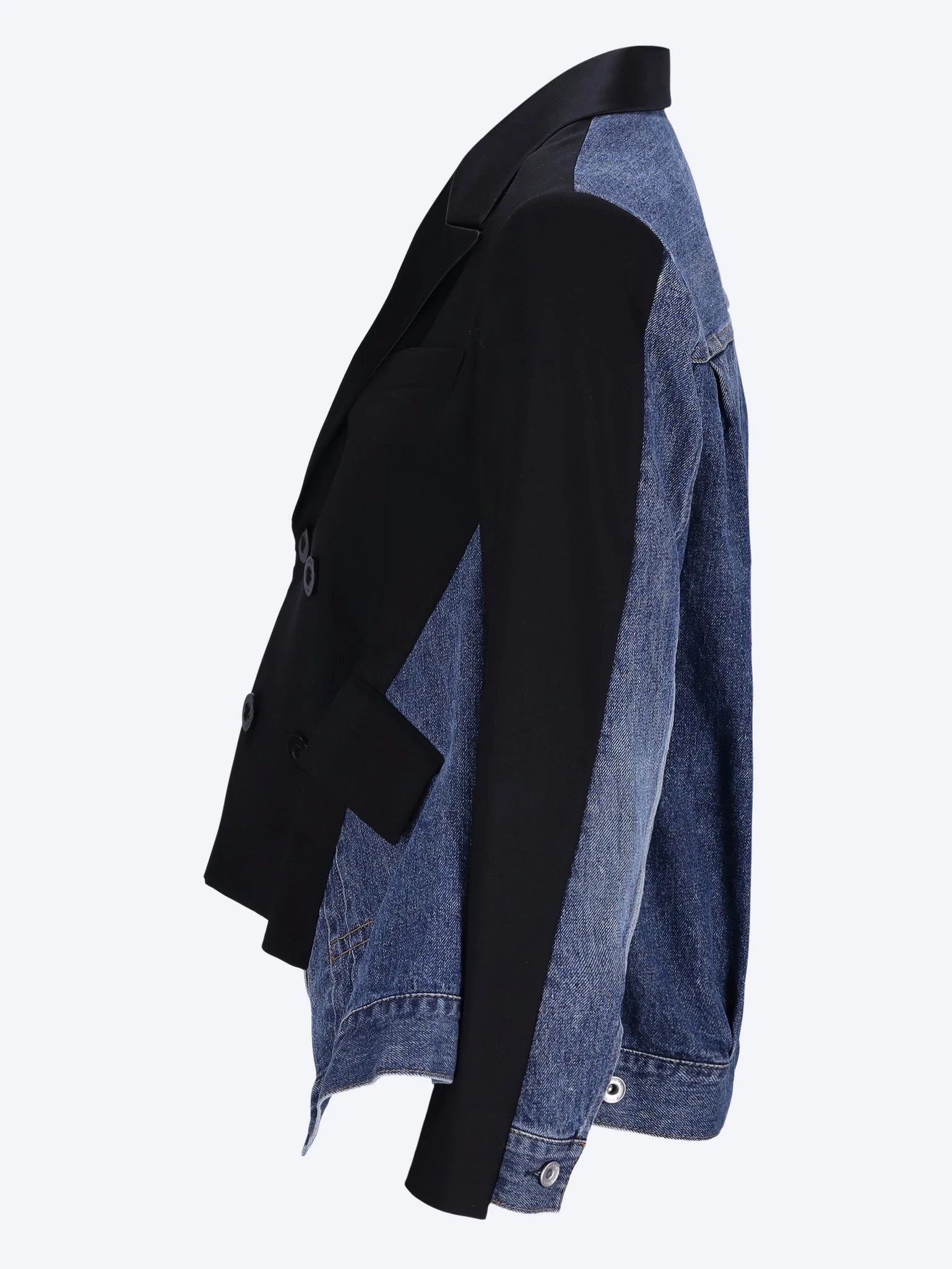 Wool suiting x denim jacket - Image 2