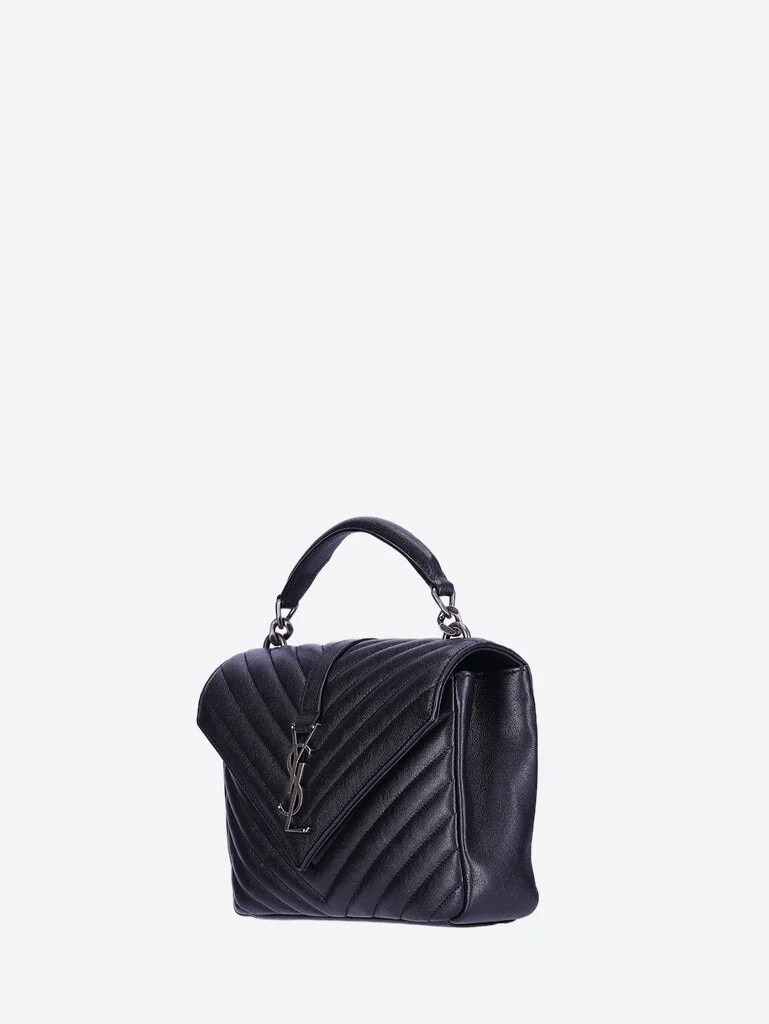 College medium quilted leather shoulder bag - Image 3