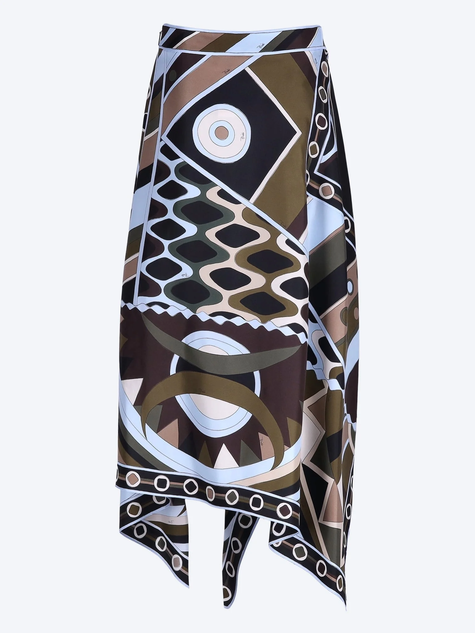 Silk occhi print skirt - Image 3