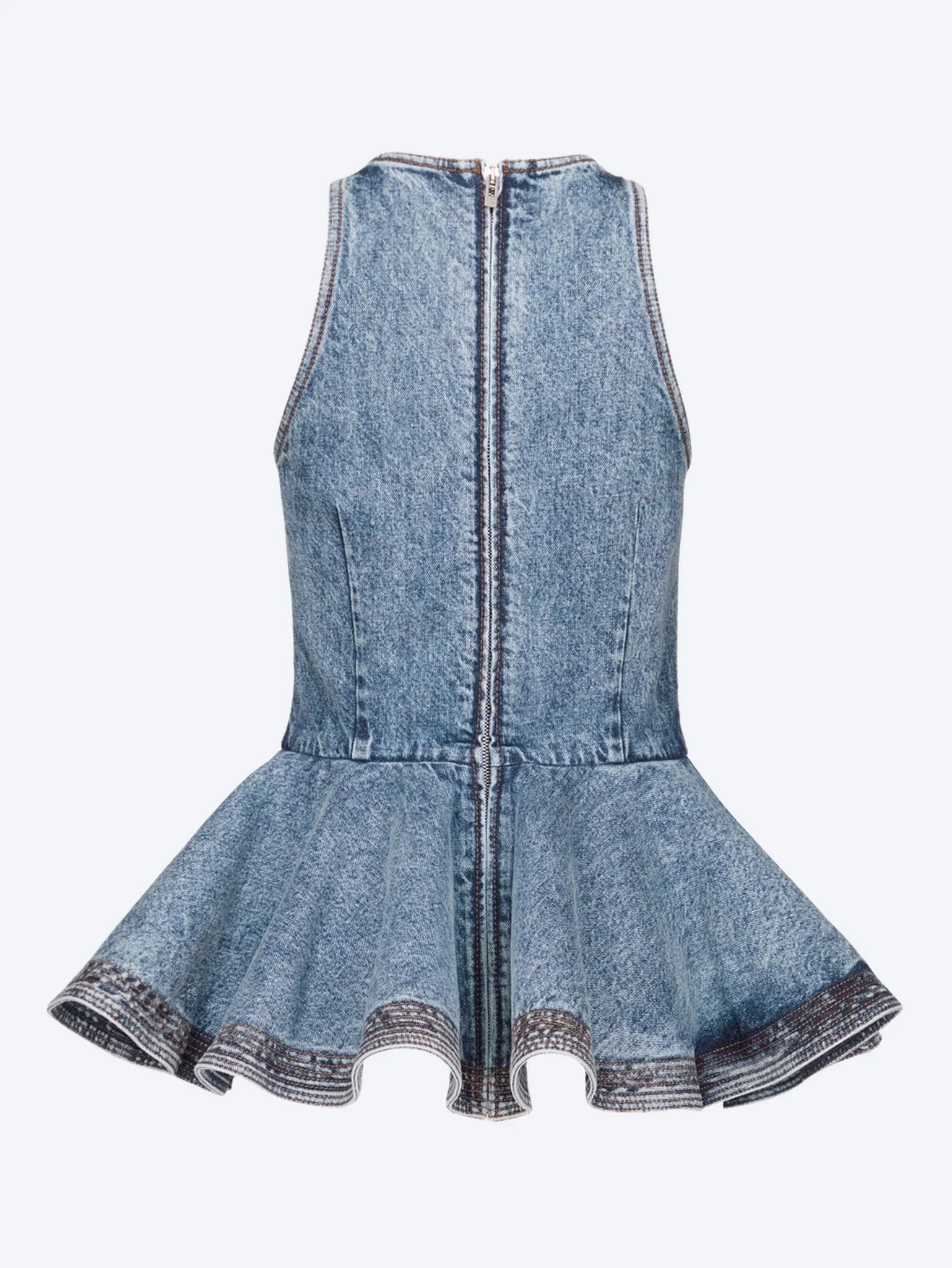 Snow denim peplum top - Image 2