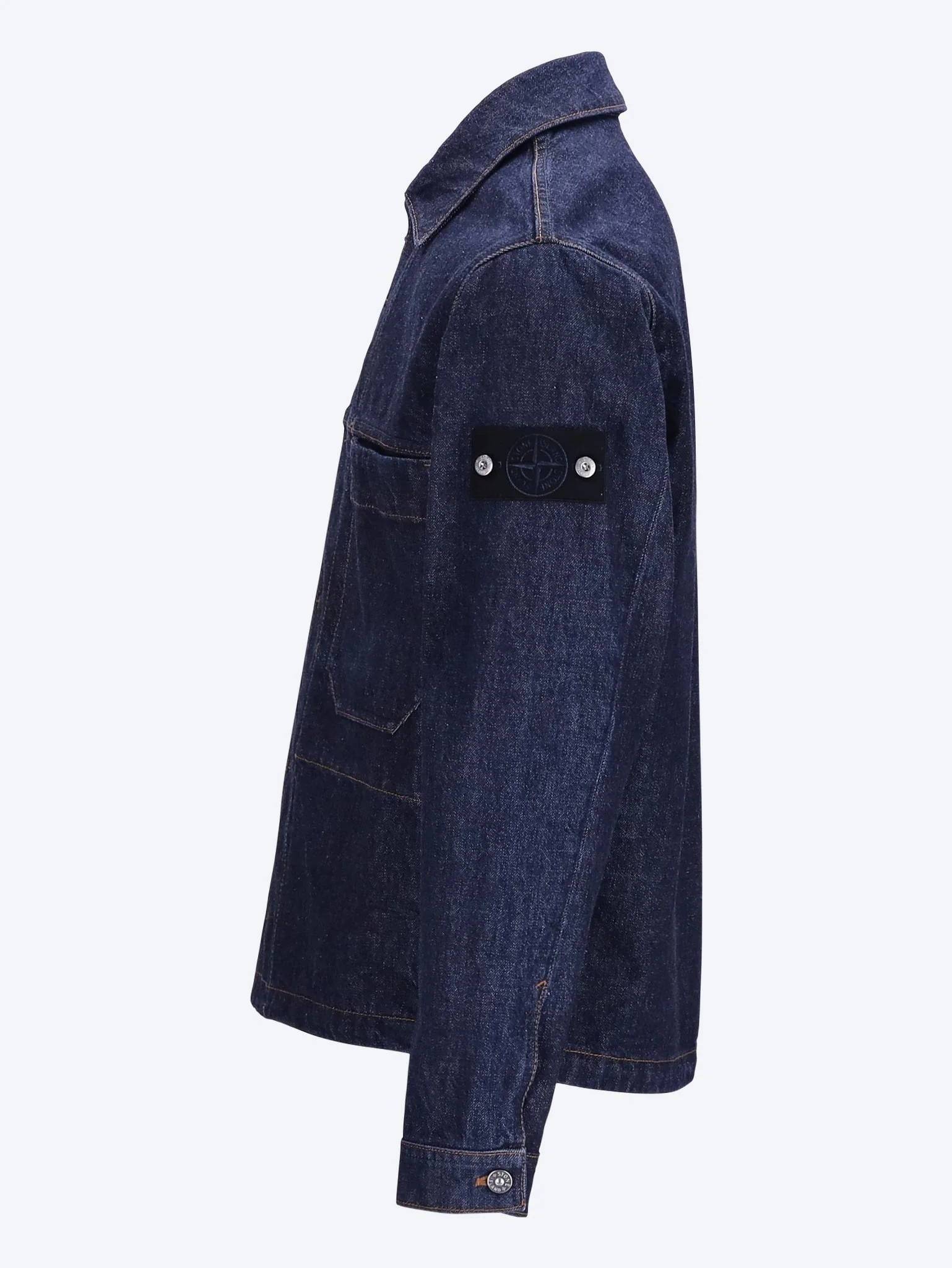 Indigo denim-rinsed biker jacket - Image 2