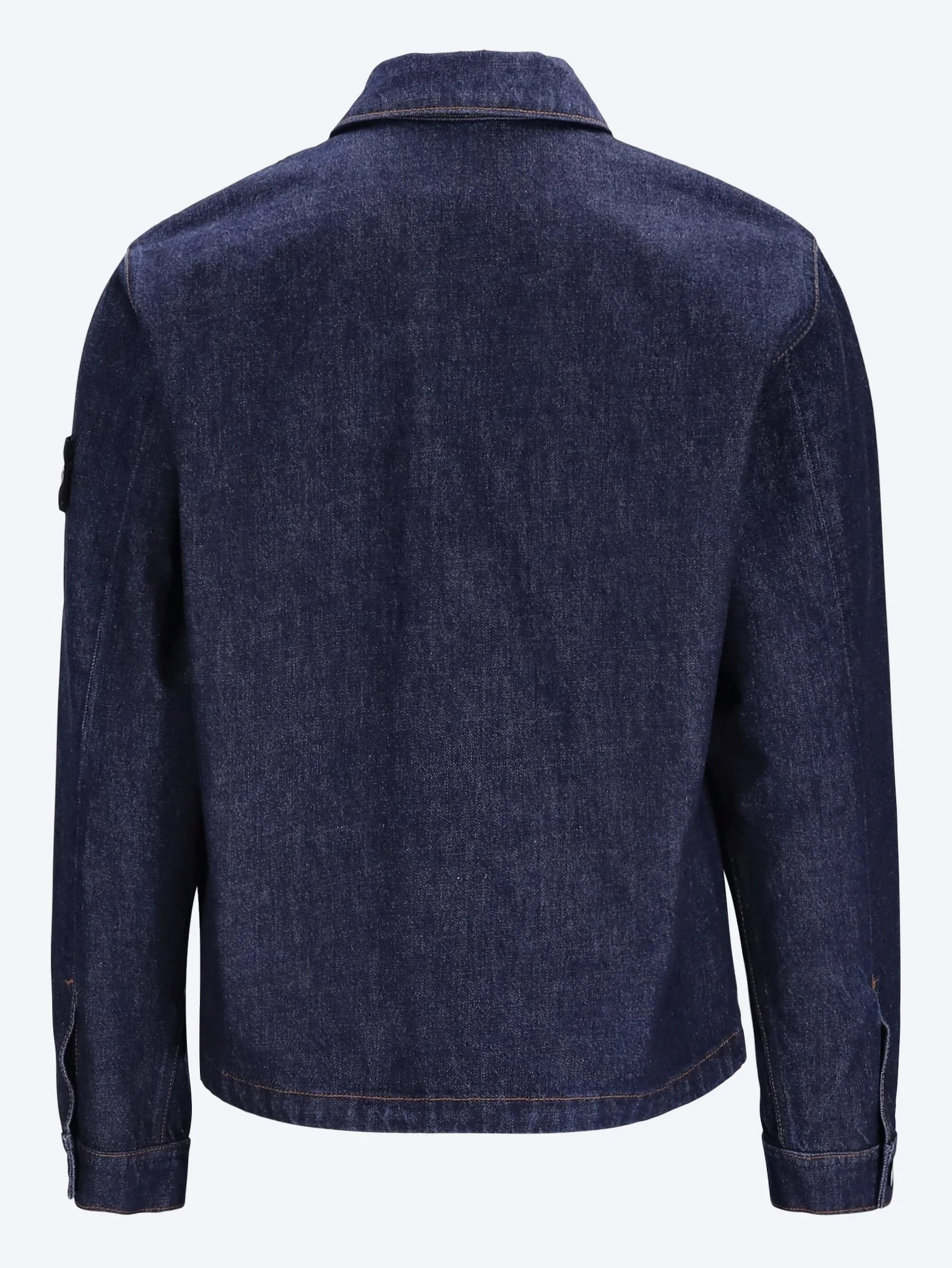 Indigo denim-rinsed biker jacket - Image 3