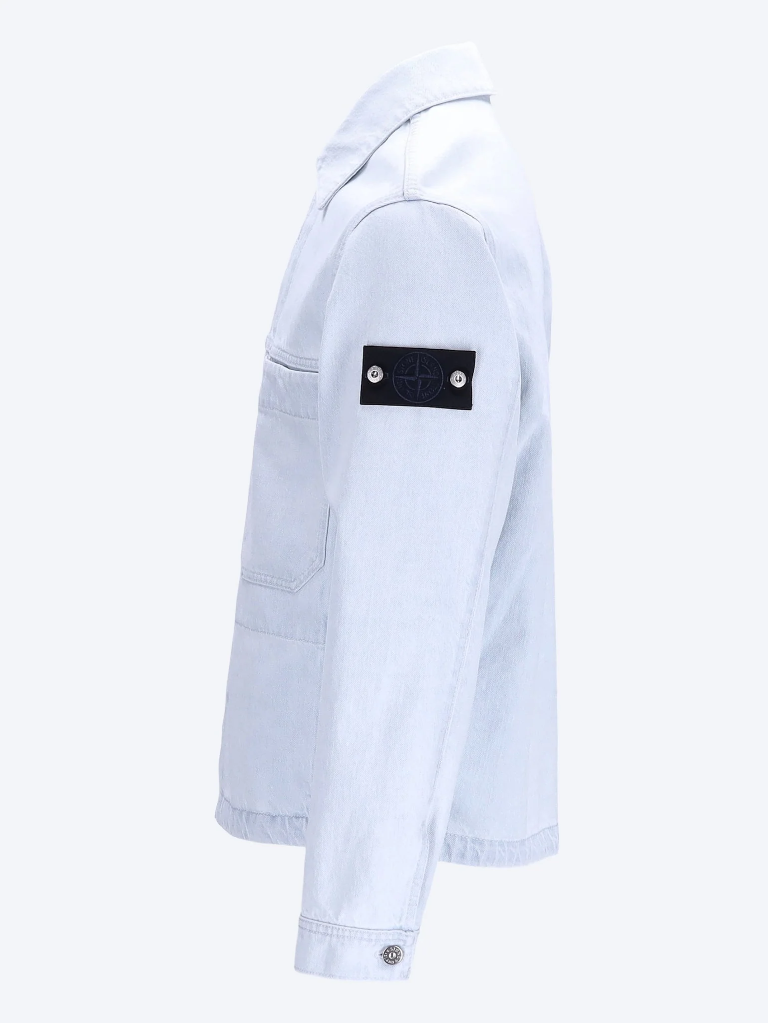 Indigo denim-ultra bleached biker jacket - Image 2