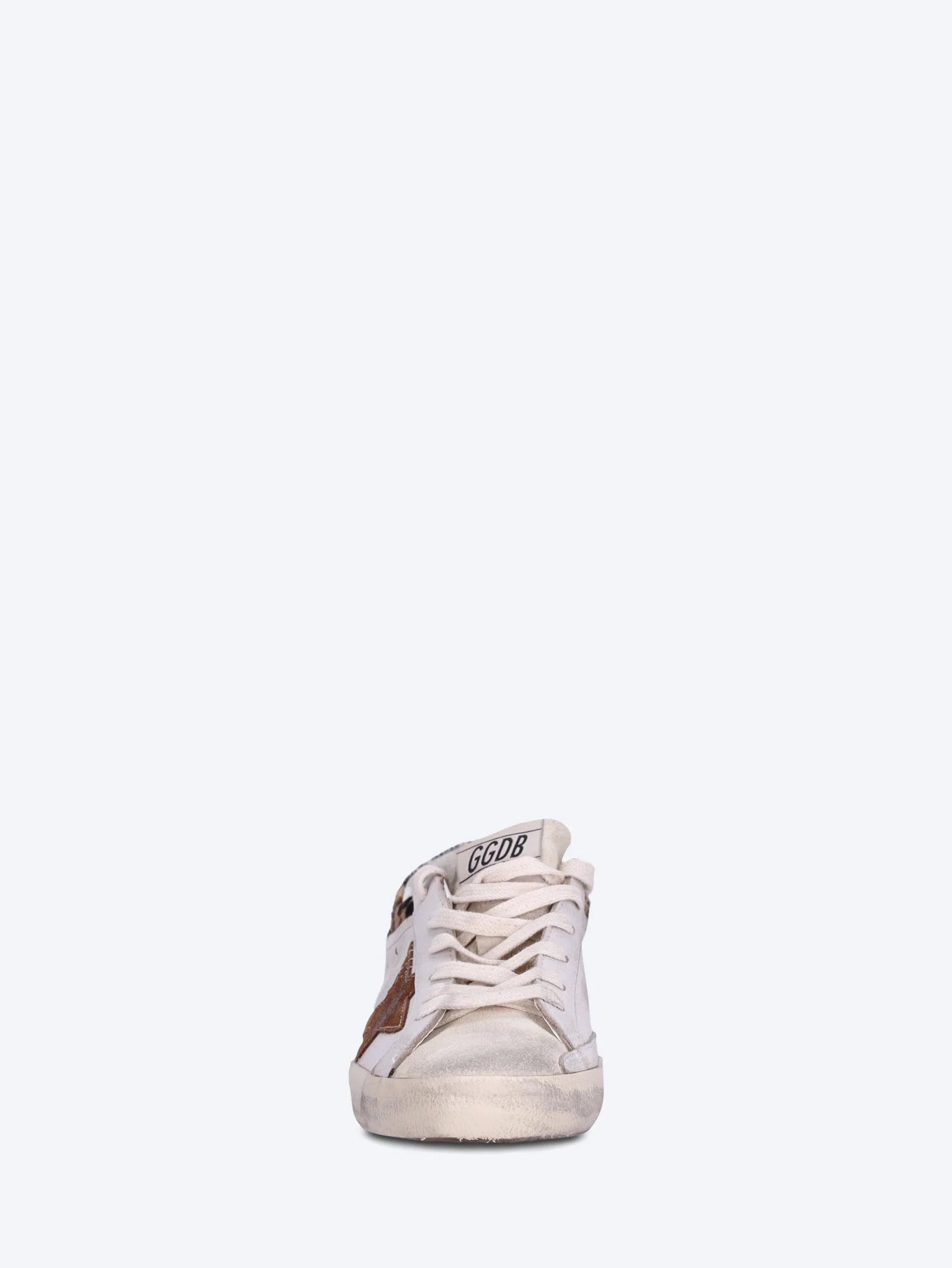 Super star leather horsy leo printed collar suede star sneakers - Image 3