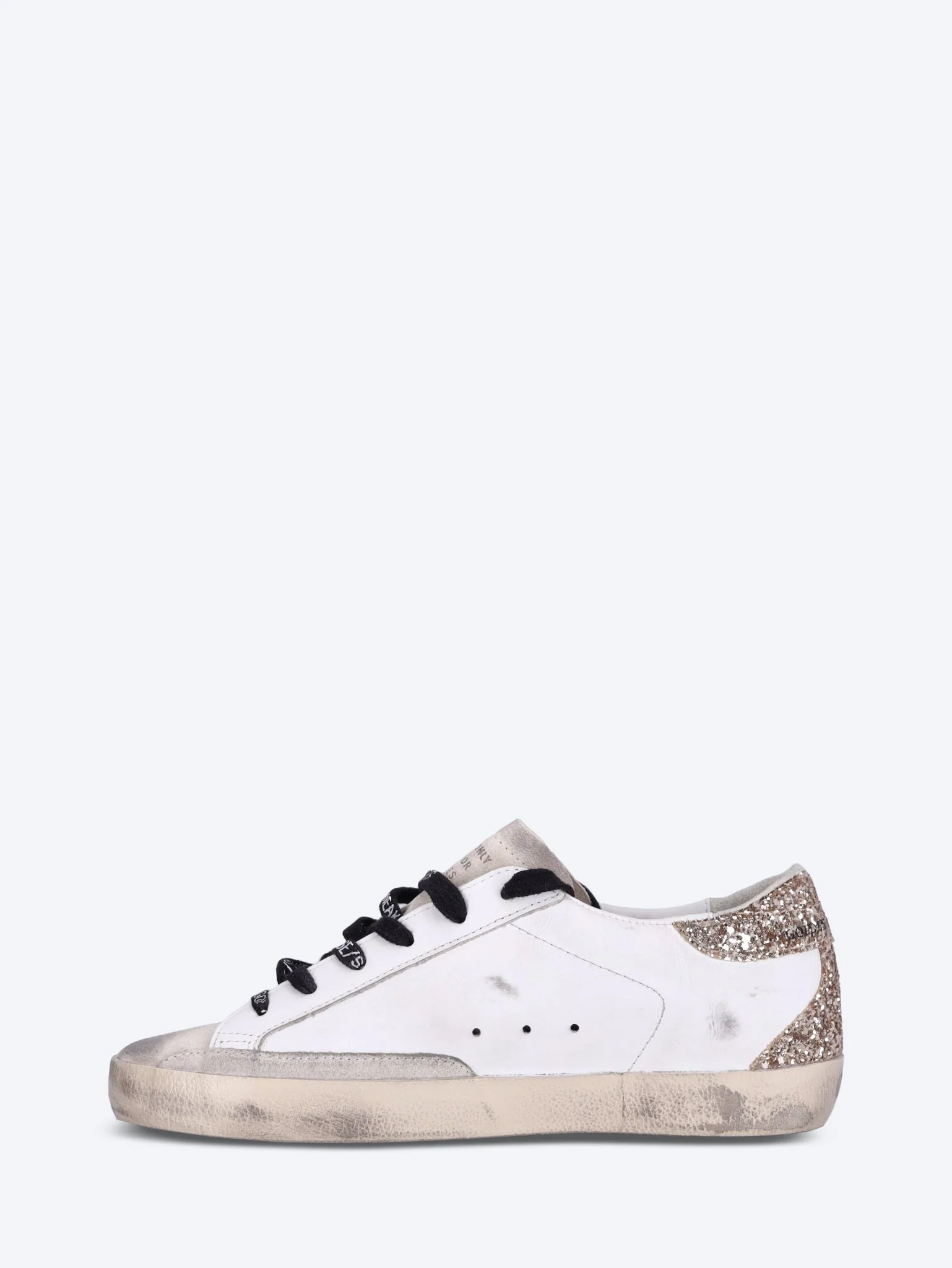 Super-star leather upper glitter star sneakers - Image 4