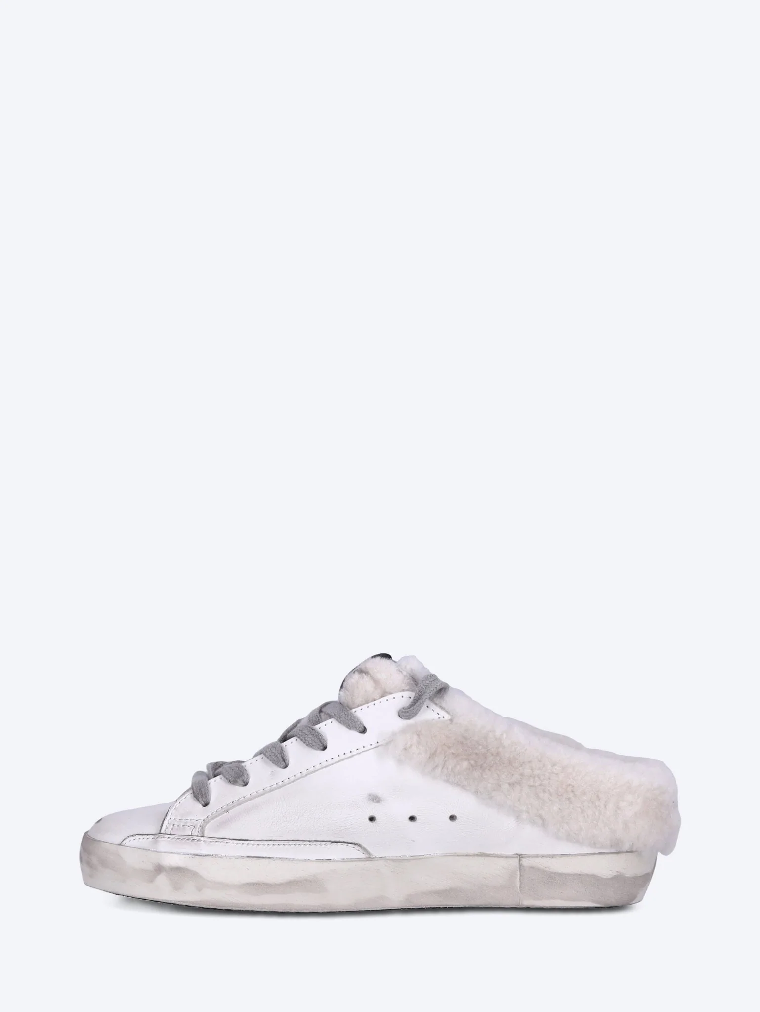 Super star sabot leather upper glitter star shearling sneakers - Image 4
