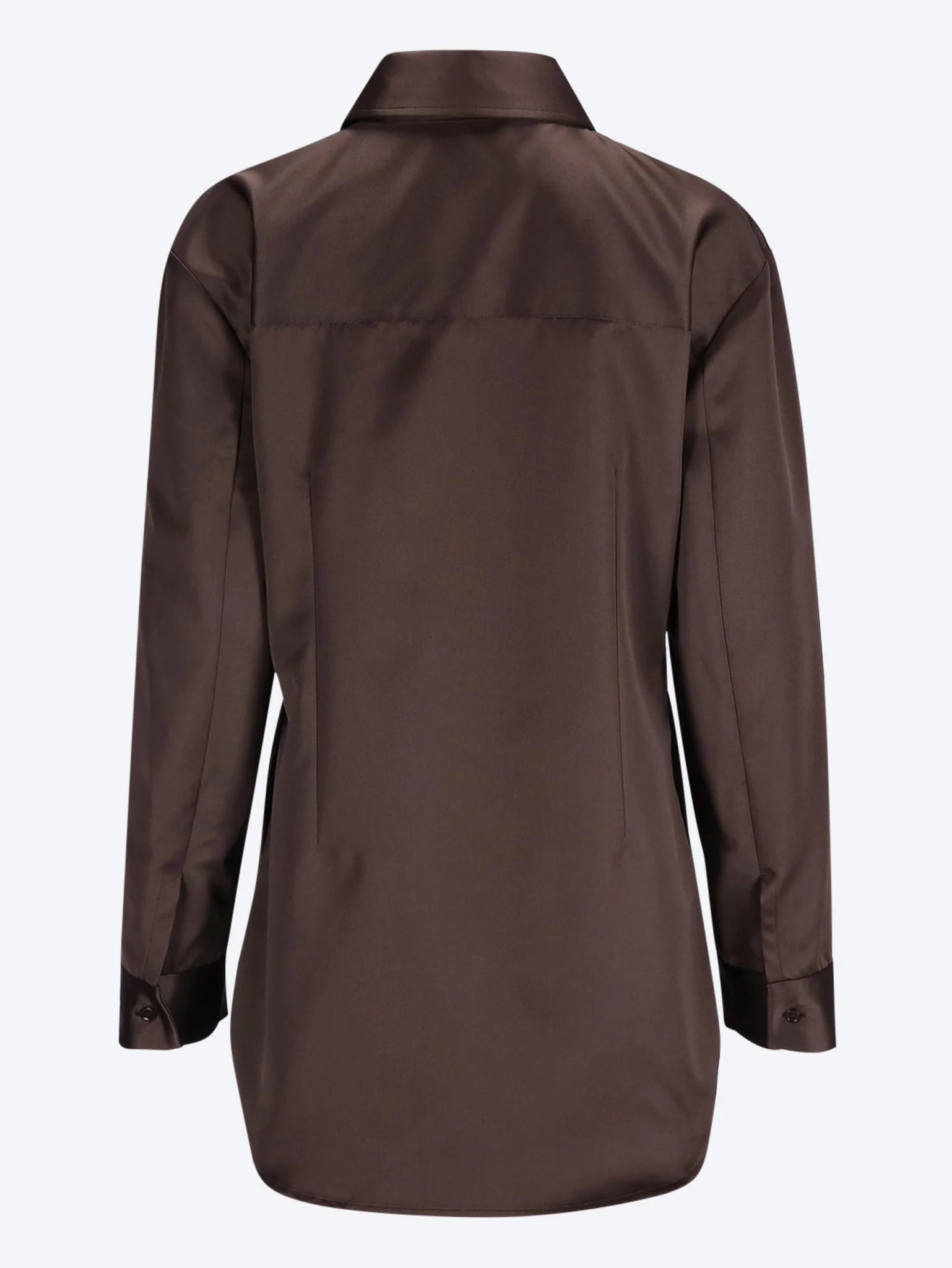 Akita satin cinched shirt dress - Image 3
