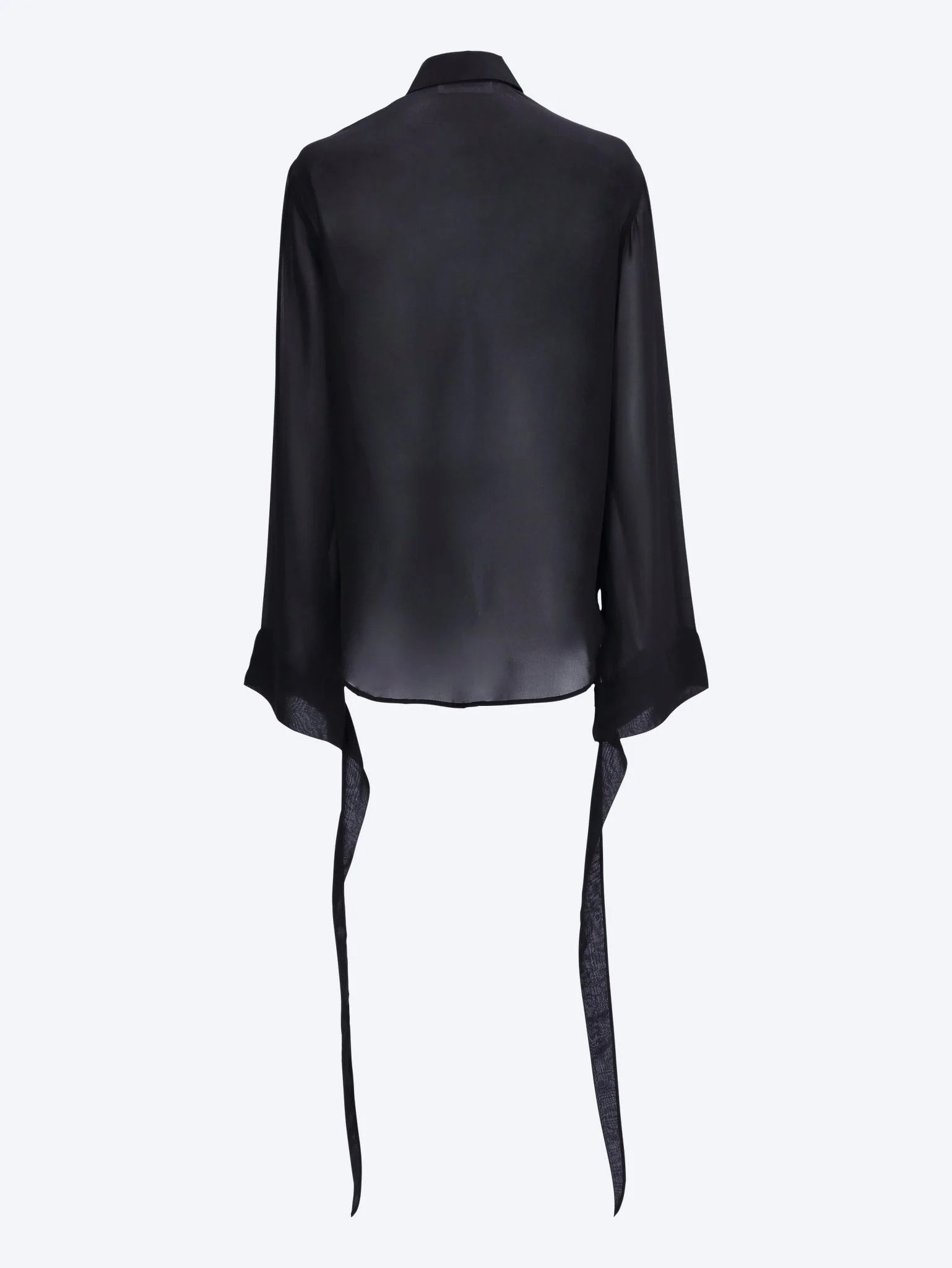 Verlin sheer chiffon tie cuff shirt - Image 3