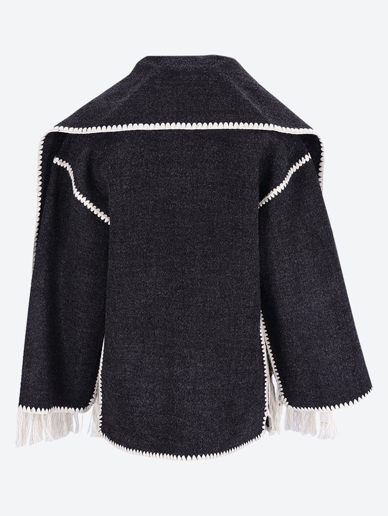 Embroidered scarf jacket - Image 3