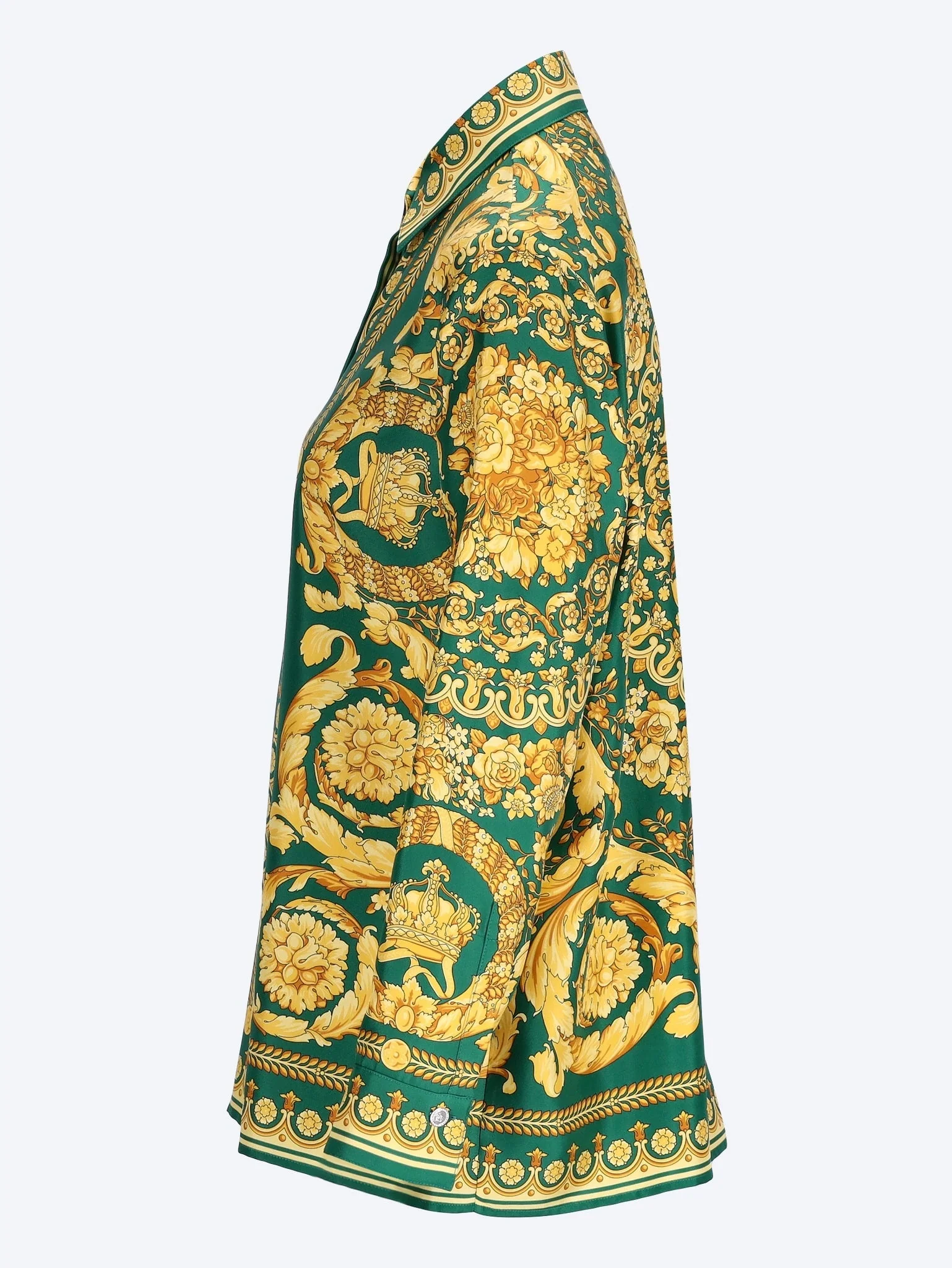 Twill silk fabric baroque heritage print shirt - Image 2