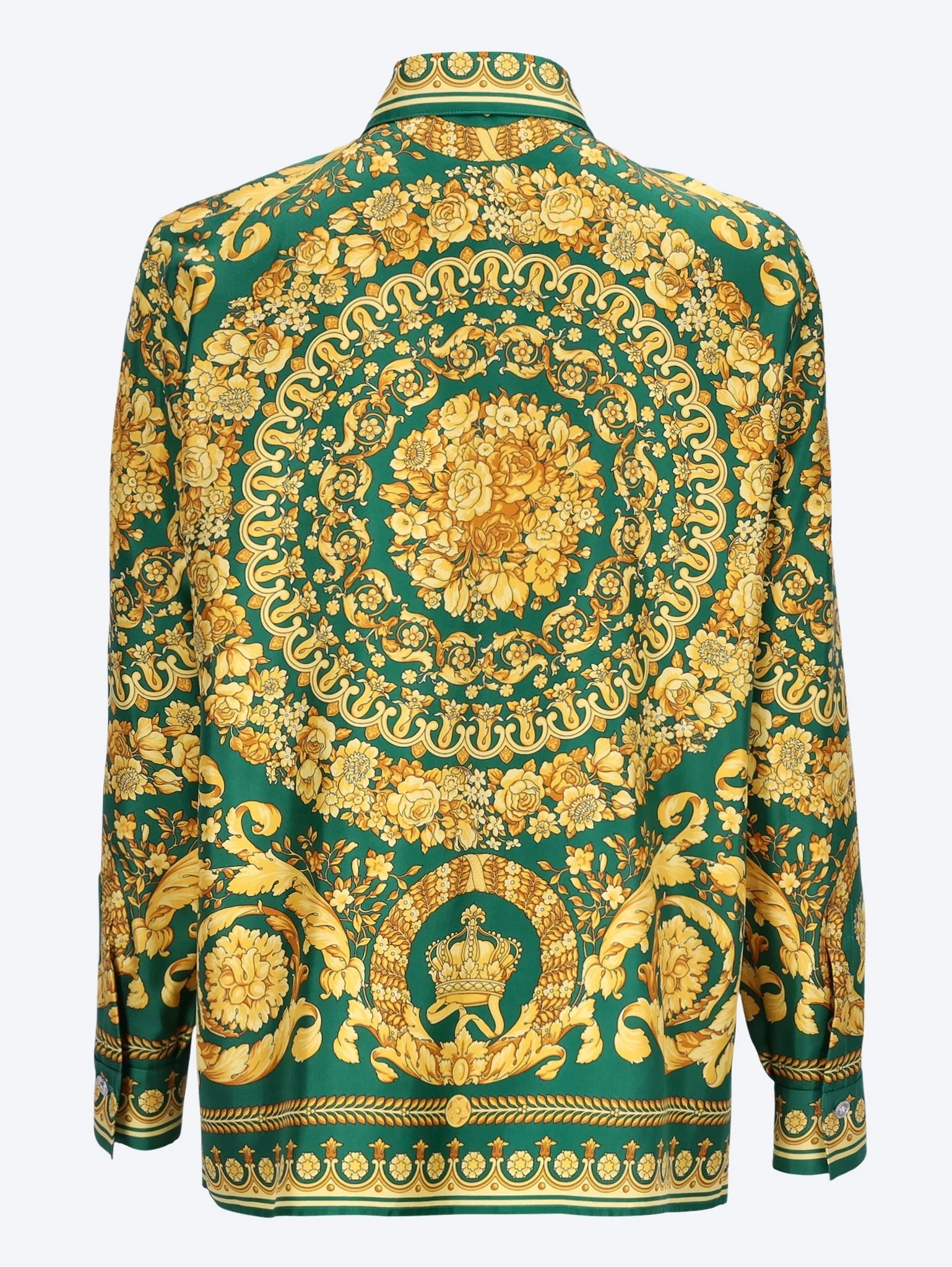 Twill silk fabric baroque heritage print shirt - Image 3