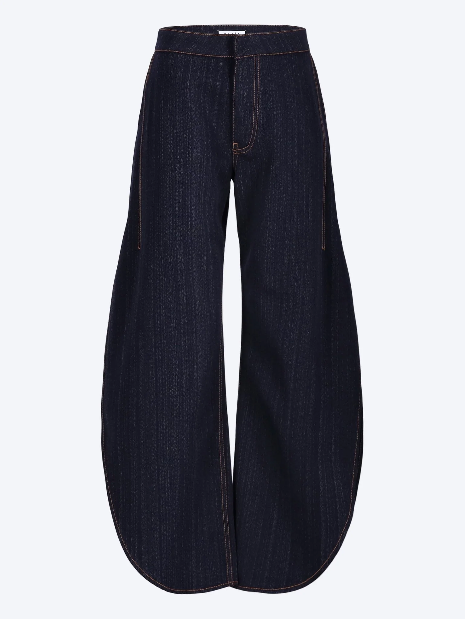 Wool denim petal pants