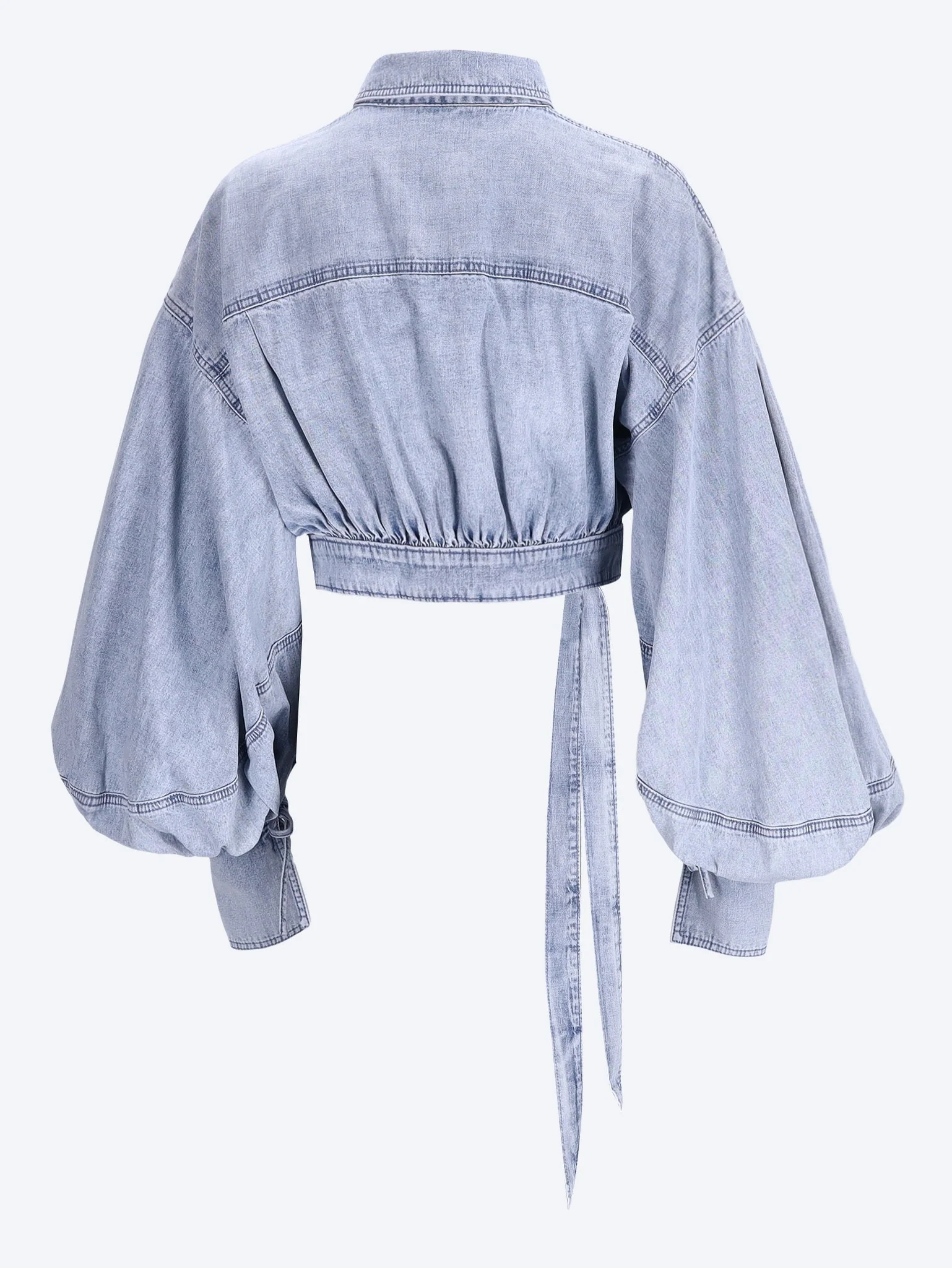Rebellion denim wrap blouse - Image 3